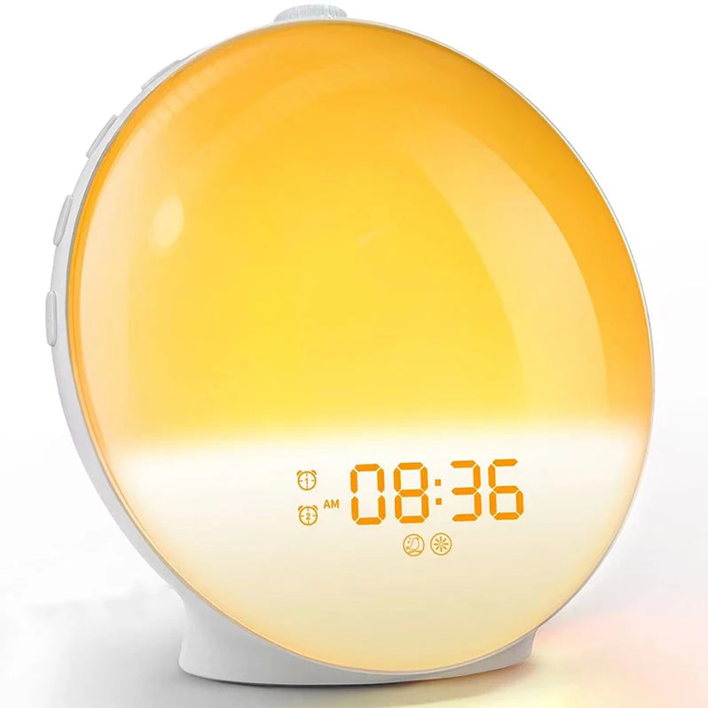 DawnGlow sunrise wake-up light alarm clock